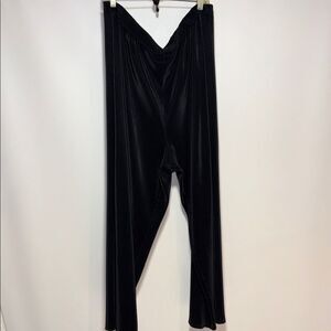 Black accordion pleated floaty pants